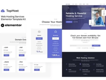 TopHost – Web Hosting Services Elementor Template Kit