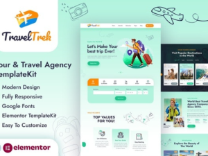 Travel Trek – Tour and Travel Agency Elementor Template Kit