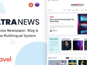 UltraNews Laravel Jornal Blog e Revista Sistema Multilíngue