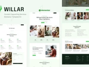 Willar – Content Copywriting Services Elementor Template Kit