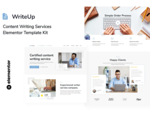 WriteUp – Content Writing Services Elementor Template Kit