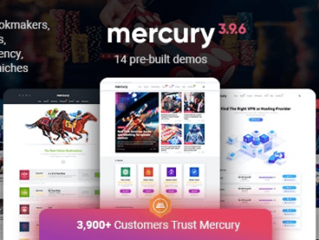 Mercury Gambling & Casino Afiliado WordPress Tema