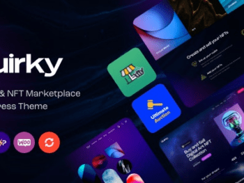 Quirky – NFT Token and Blockchain WCFM Marketplace WordPress Tema