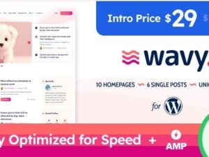 Wavy Moderno & Blog leve para WordPress