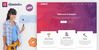 Exqute Painting Company WordPress Tema