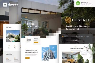 Hestate – Kit de Modelo de Elementor Imobiliário