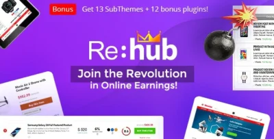 REHub - Comparação de preços Multi Vendor Marketplace Wordpress Tema