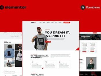 D-Shirt – T Shirt Design and Printing Elementor Pro Full Site Template Kit
