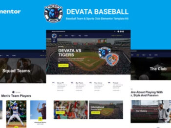 Devata – Baseball Team and Sports Club Elementor Template Kit