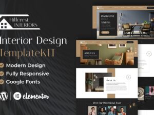 Hillcrest – Interior Design Elementor Template Kit