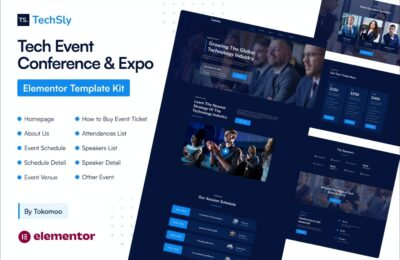 TechSly – Tech Event Conference and Expo Elementor Pro Template Kit