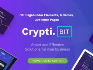 CryptiBIT - Tecnologia Criptomoedas ICO / IEO Landing Page WordPress Tema