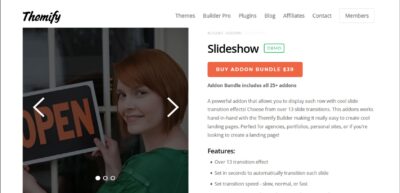 Slideshow Themify Builder