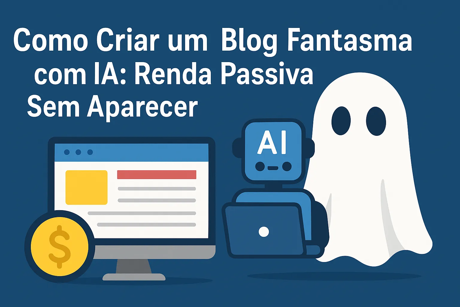 Como Criar um Blog Fantasma com IA Renda Passiva Sem Aparecer